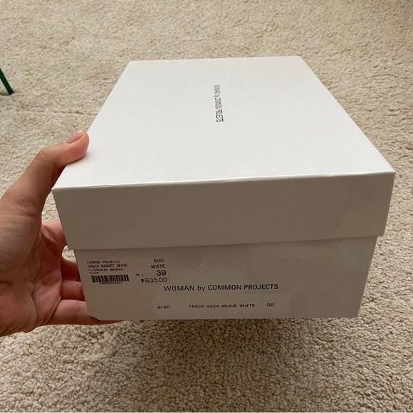 NWT and Box Woman by Common Projects White Leather Woven Track Sneakers 9 / 39 - Picture 3 of 8